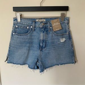 Madewell Relaxed Denim Shorts Side Slit Edition-NWT